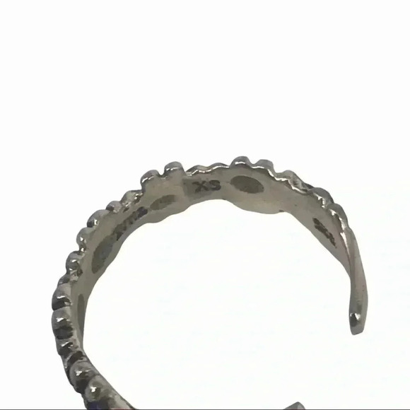 925 STERLING SILVER FLORAL CROWN FLOWER CHILD FESTIVAL TOE RING SIZE XS - Picture 14 of 15